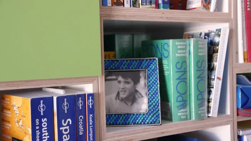 Wohnzimmerregal Detail Wohnzimmerregal, Greenery, Chinarot