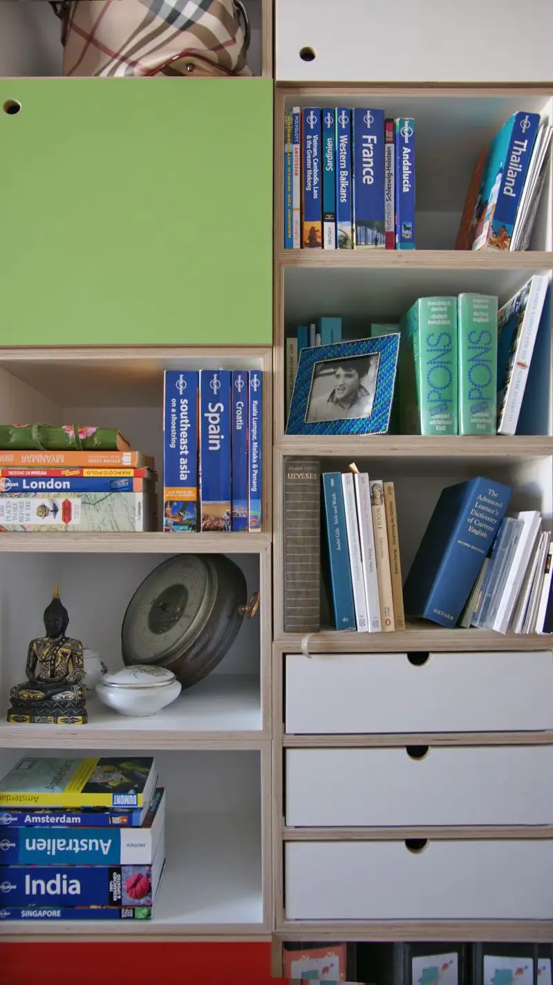 Wohnzimmerregal, Greenery, Chinarot