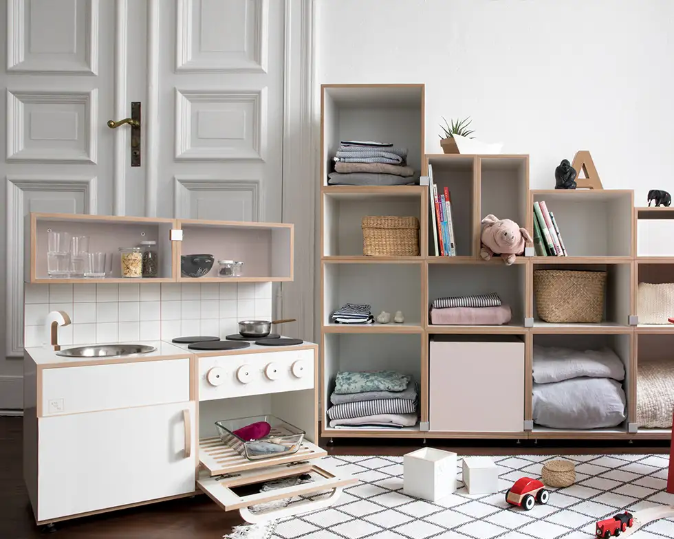 Kinderzimmer, Kinderküche, kaschmirgrau