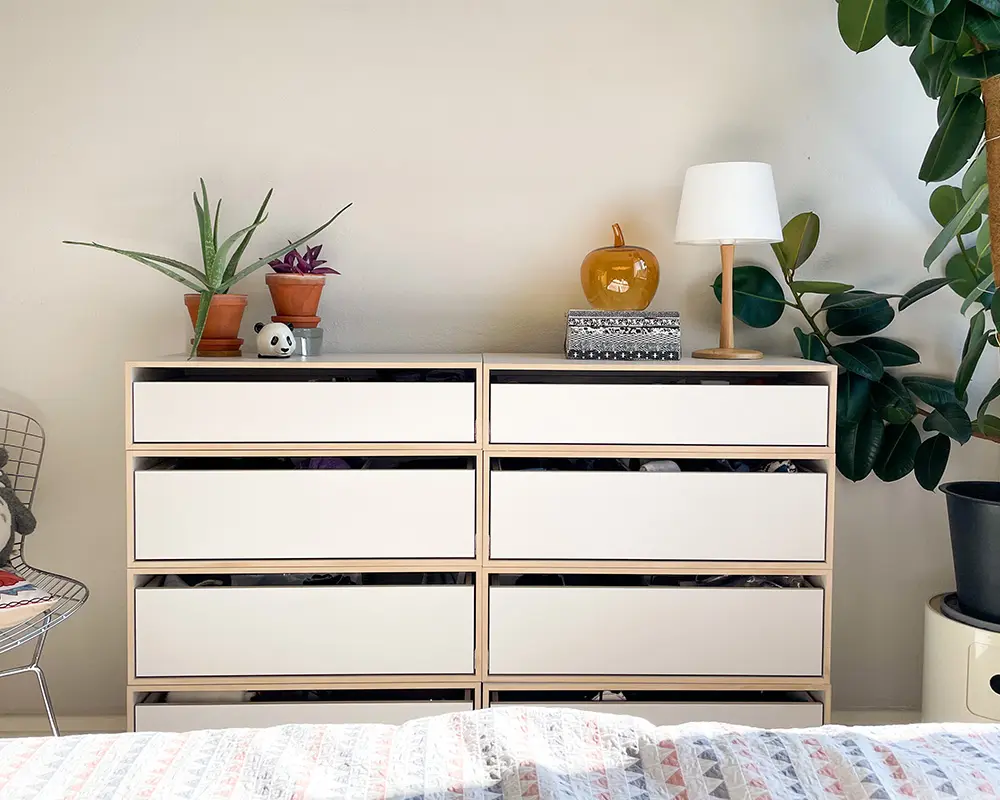 Doppel-Kommode Koop, Mary, Kommoden, Doppel-Kommode, 2:3 Modul, Doppelte Breite mit Schubladen, Schlafzimmer, Kaschmirgrau