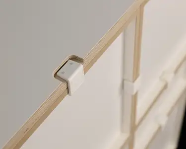 Hifi, Abdeckplatte, Kunststoffklammer, Weiß