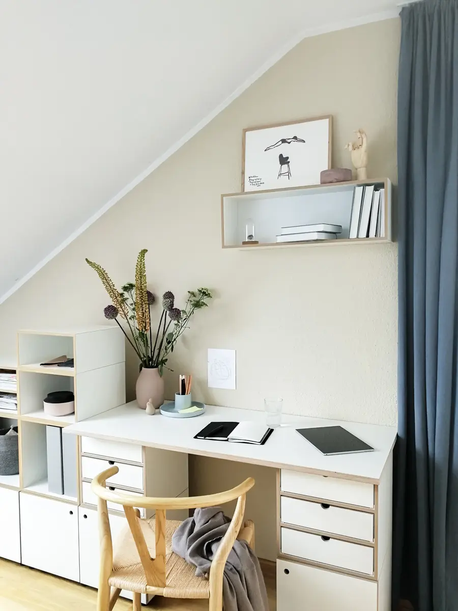 Modularer Schreibtisch mit F3 Modulen Koop, Newniq, Home-Office