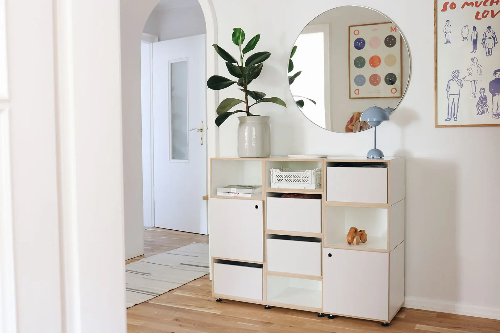 Kooperationen, Inspiration, Blog, zu Besuch bei, Franzi, Türen, Einschube, Spiegel, Poster, Lampe, Pflanze, Poster, Plakat, 3by2