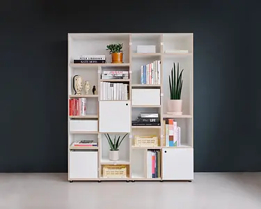 stocubo Bücherregal Bücherregale, Wohnzimmerregale, stocubo Bücherregal, 1:1 Modul, 2:1 Modul, Einschub, Tür