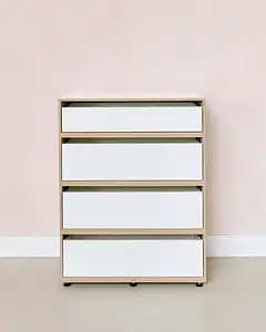 Product Page, Kommode mit 2:3+1:2 Schubladen, weiß, rosa Wand