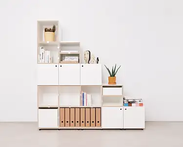 Regale für Dachschrägen Kategorien, Titelbild, stocubo Stufenregal, Tür, Einschub, 70