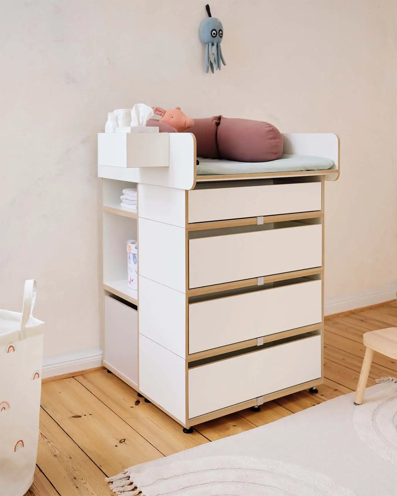 Product Page, Wickelkommode, Wickelaufsatz, Kommode, Schwein, Tintenfisch