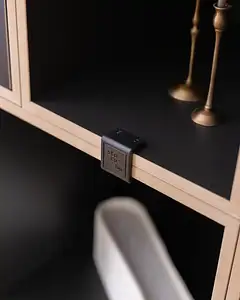 Wohnzimmer, Schlafzimmer, Schwarze Kunststoffklammer, Schwarzes Bücherregal, Black, 20