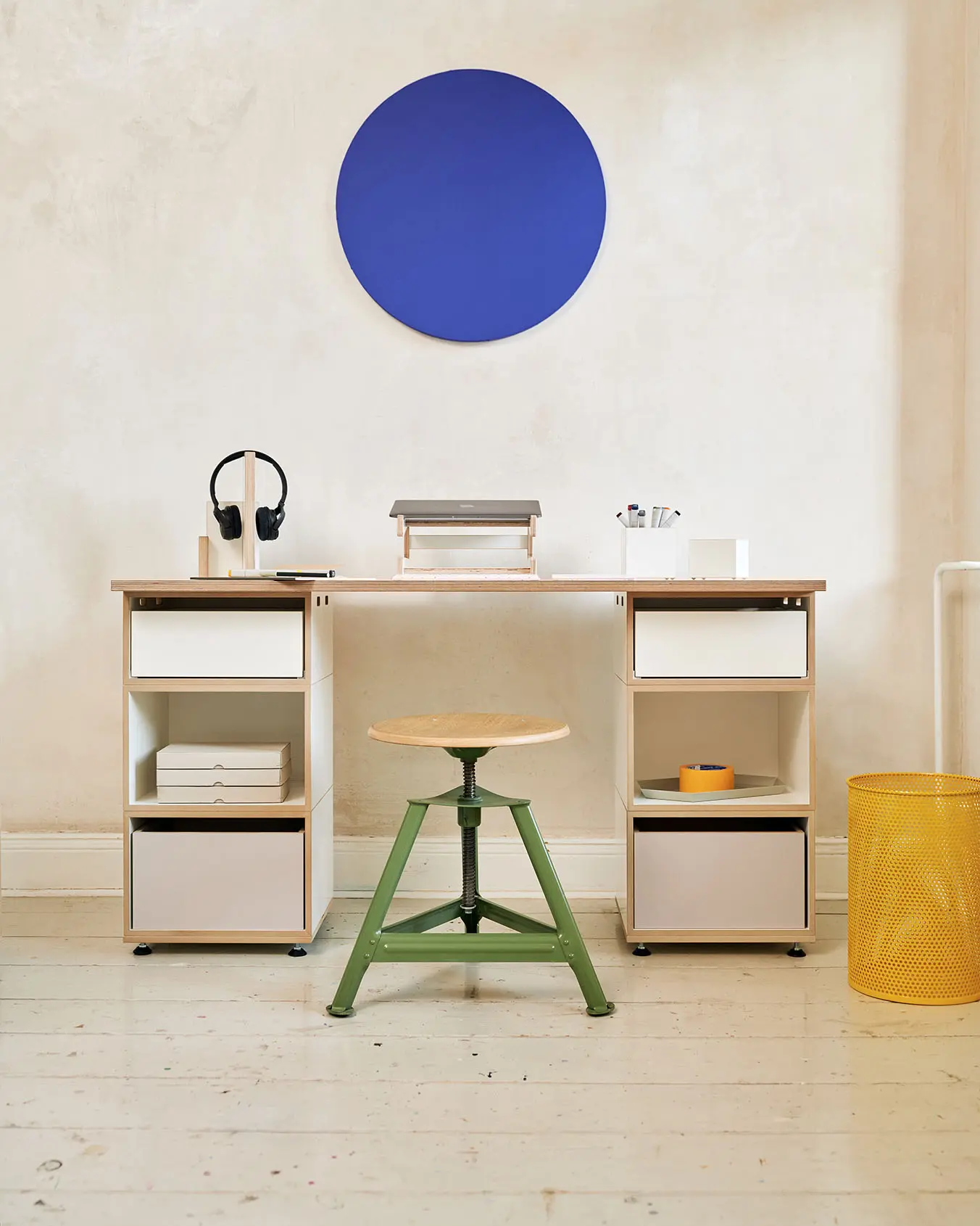 Home-Office Schreibtisch, Laptopständer, Frontal, kaschmir