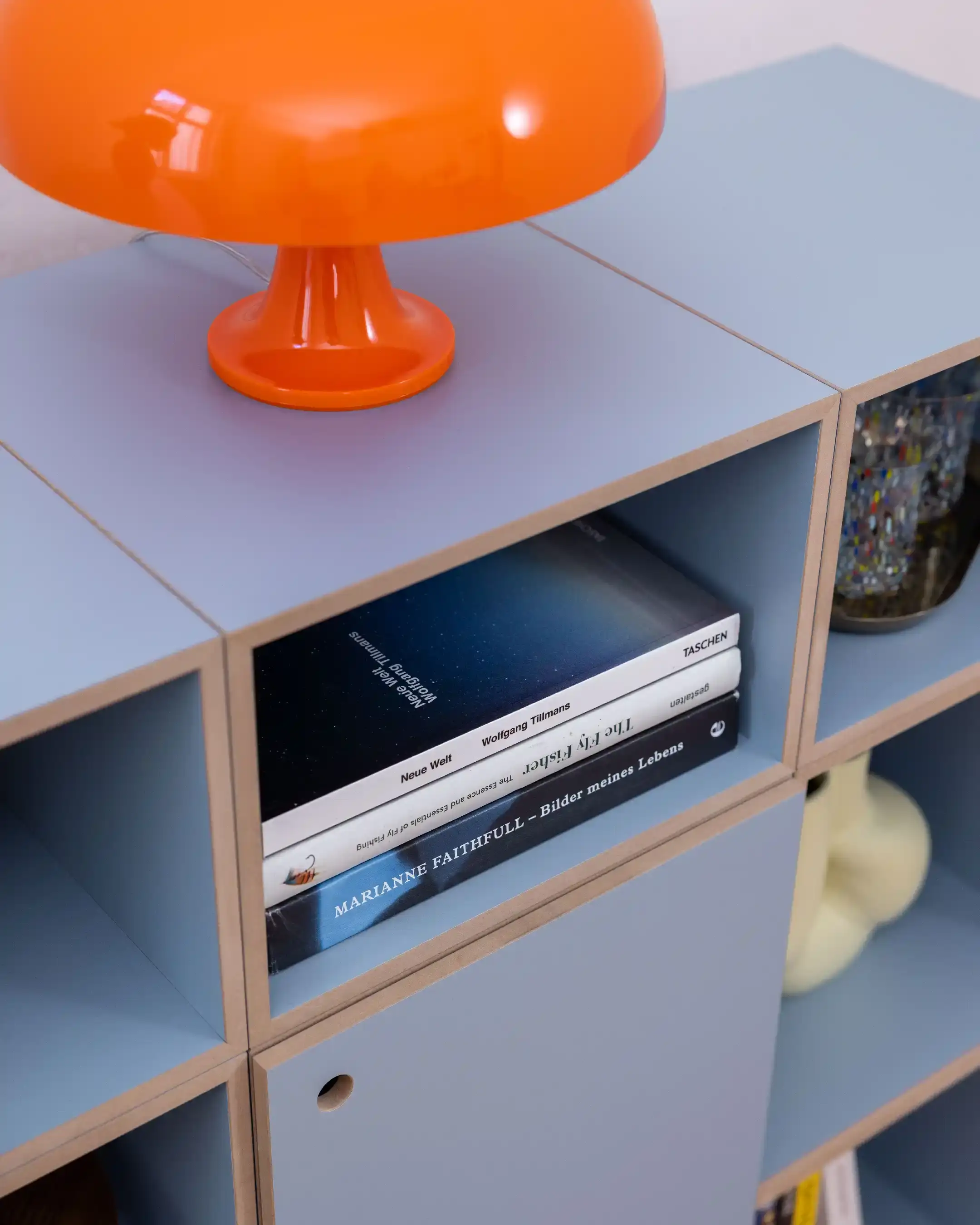 Blaues Wohnzimmer Sideboard Wohnzimmer, Sideboards, Blaues Wohnzimmer Sideboard, Denimblau, Hochkanttür, 40