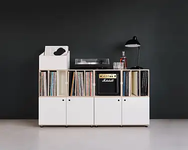 Product Page, Schallplattenregale, LP-Box, F3 Modul, Tür