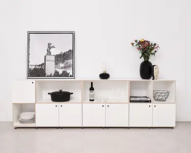 Sideboards, Esszimmer Sideboard, 2:1 Modul, Tür, weiß