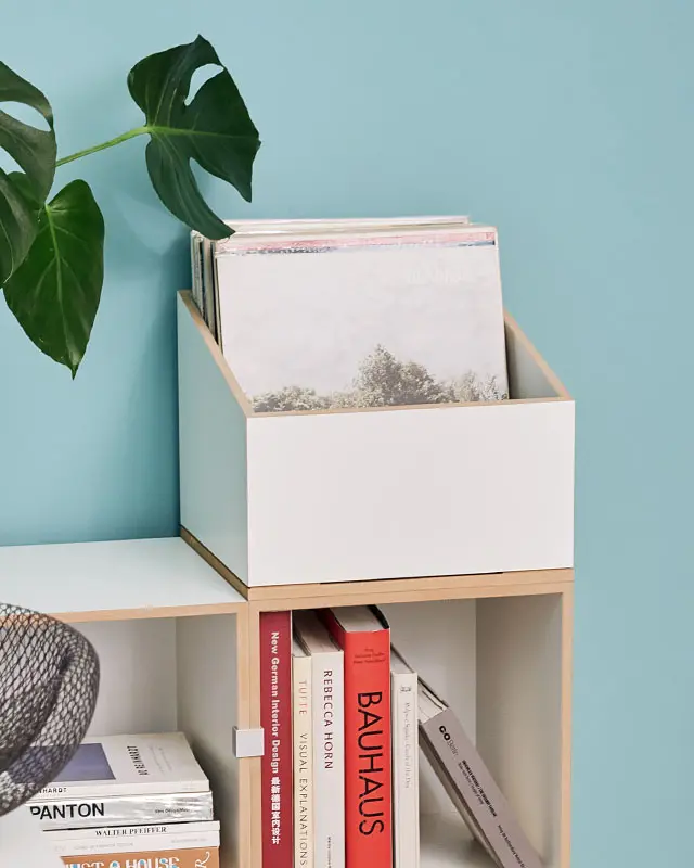 Schallplattenregale, LP-Box, Vinyl, Eckregal