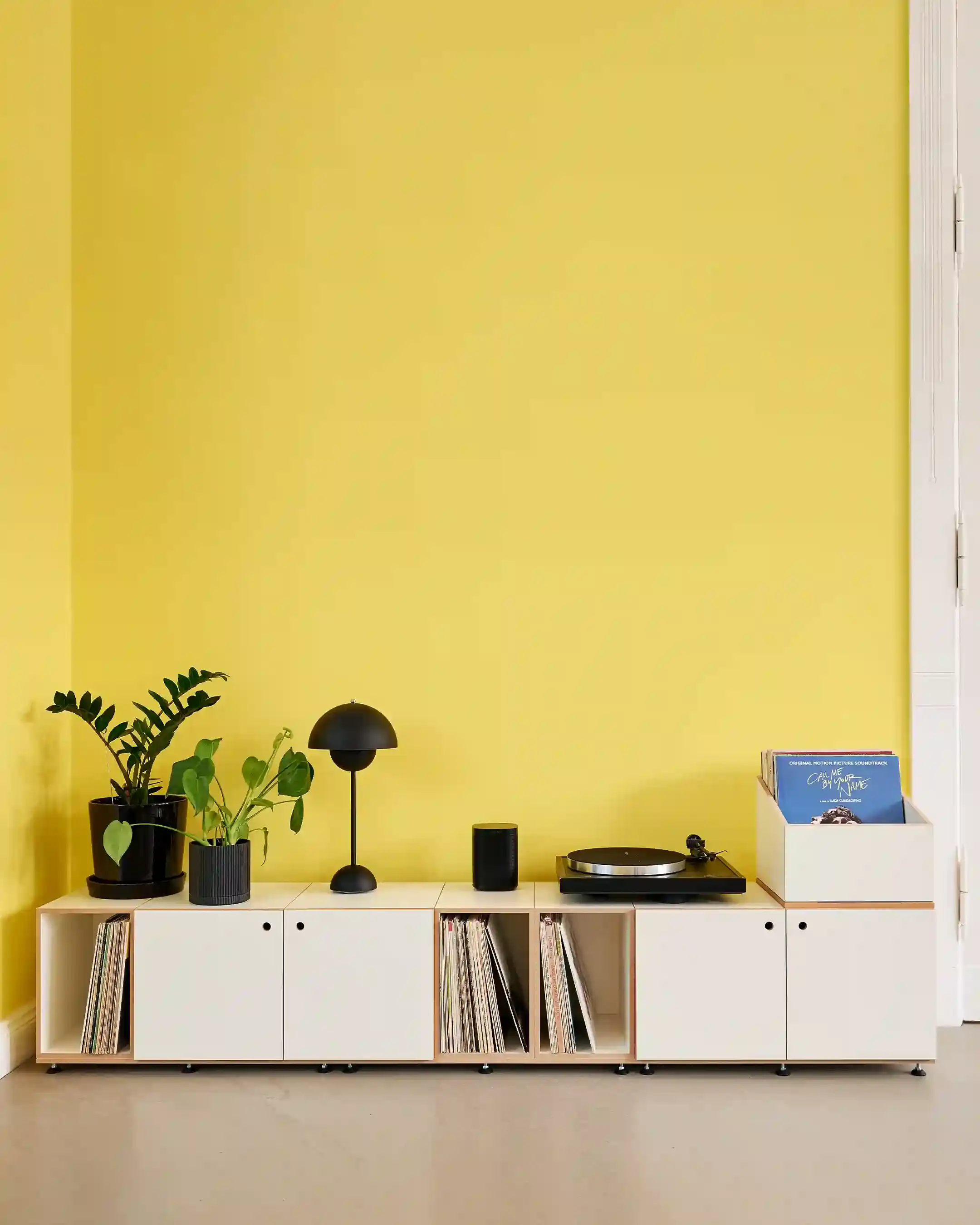 LP-Lowboard Schallplattenregale, Sideboards, stocubo Lowboard, LP-Box, 2:3 Modul, Tür, 4x5, 10