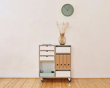 Product Page, Rollcontainer für Akten, 2:1 Rollplatte, F3