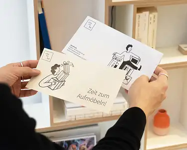 stocubo Gutschein Product Page, Gutschein, vanillegelb, Hände