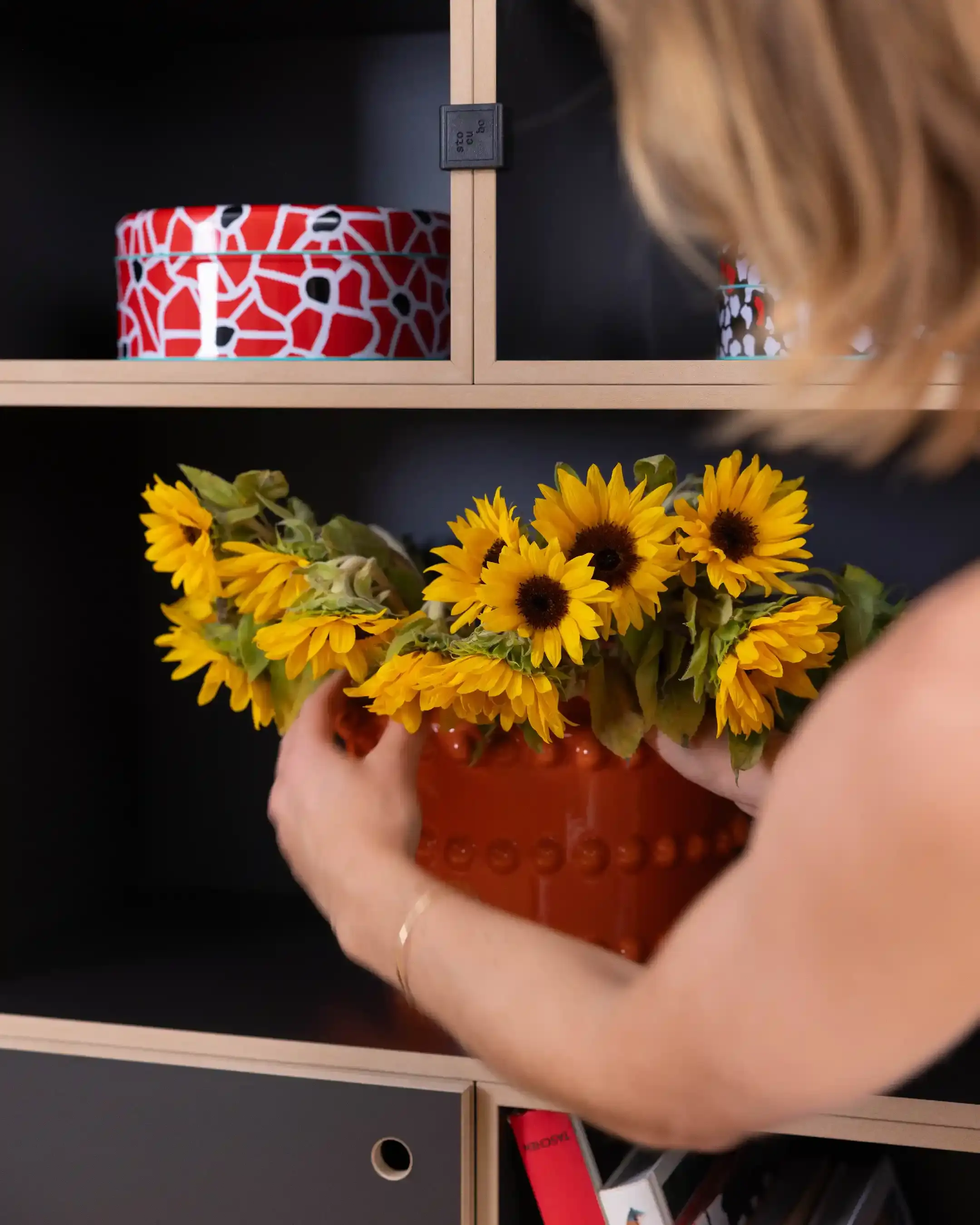 Wohnzimmer, Sideboards, Highboard, Schwarzes Wohnzimmer-Sideboard, Black Edition, schwarz, 4x5, 30