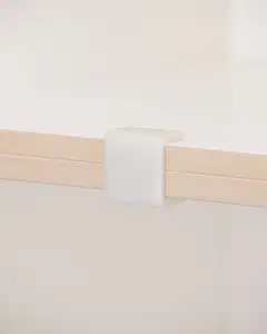 Kunststoffklammer, weiß