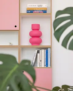 Wohnzimmer, Bücherregal, DVD, CD, Büro, Home-Office, Hohe Bücherregale in Pink, Flamingopink, 4x5, 40