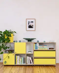 Schlafzimmer, Wohnzimmer, Flur, Sideboard, Highboard, Kommode, Zitrusgelb, Gelb, Schubladen, 4x5, 30