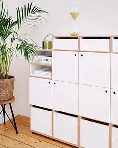 Schlafzimmerregale, Highboard mit Türen, 1:1 Einschub,  1:2 Einschub, Tür, Retusche, 4x5, 4