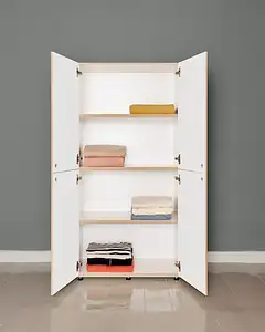 Schränke, Kleiderschrank, 2:2 Modul, mit Türen, Weiß, Retusche, 4x5, 6