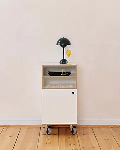 Rollcontainer, Home-Office, Büro, kleiner Rollcontainer, Rollen, Tür, F2 Modul, Verner Panton, FlowerPot, Lampe, 