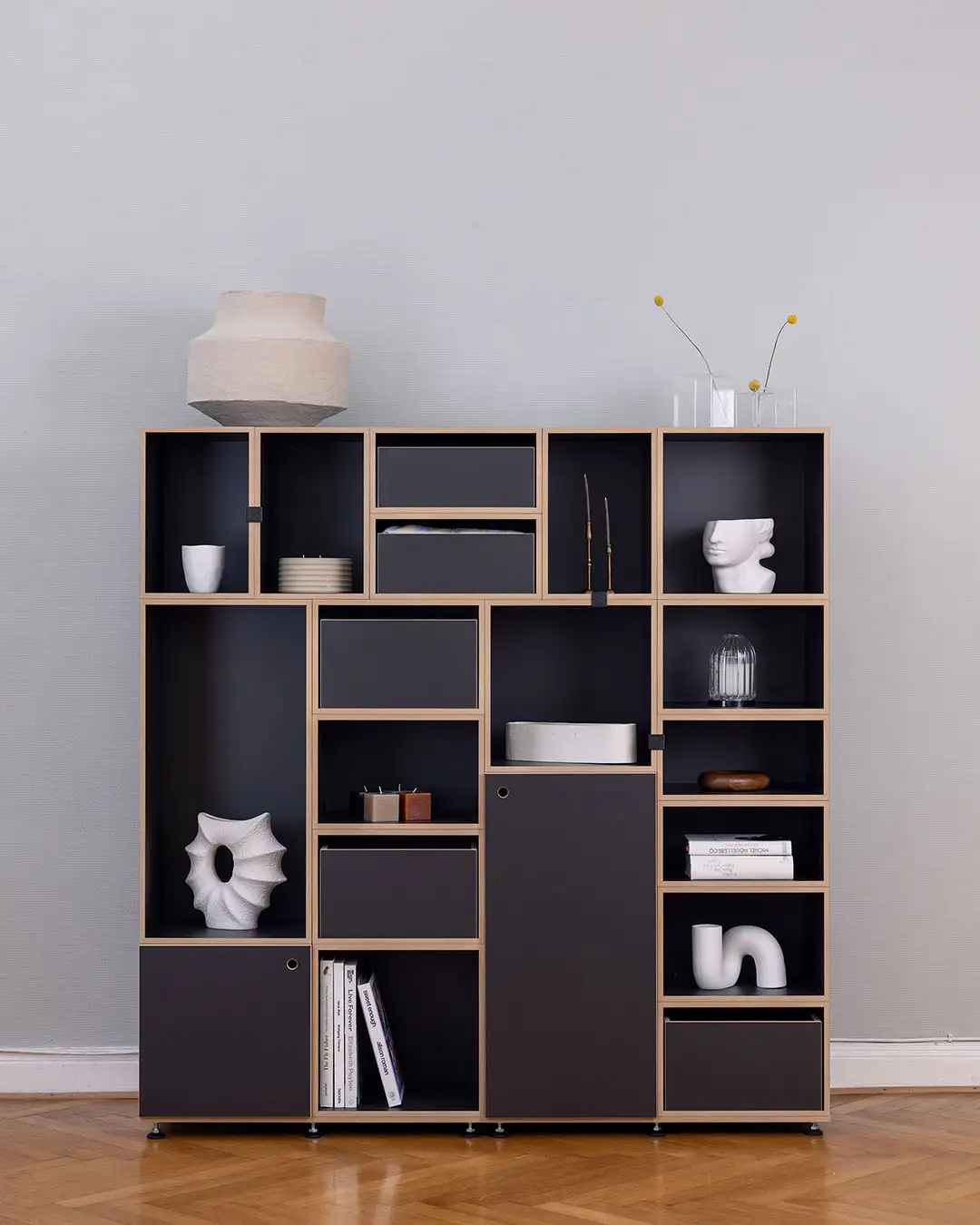 Wohnzimmer, Bücherregale, Schlafzimmer, Schwarzes Bücherregal, 4x5, 5