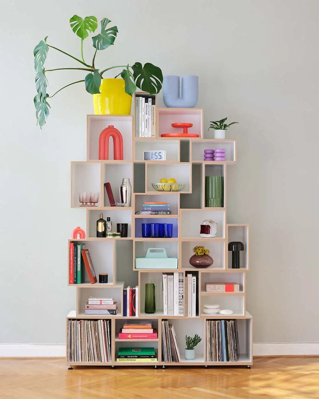  Bücherregale, Wohnzimmerregale, Modulares Bücherregal, 1:1 Modul, 2:3 Modul, 1:2 Modul, 4x5, 4