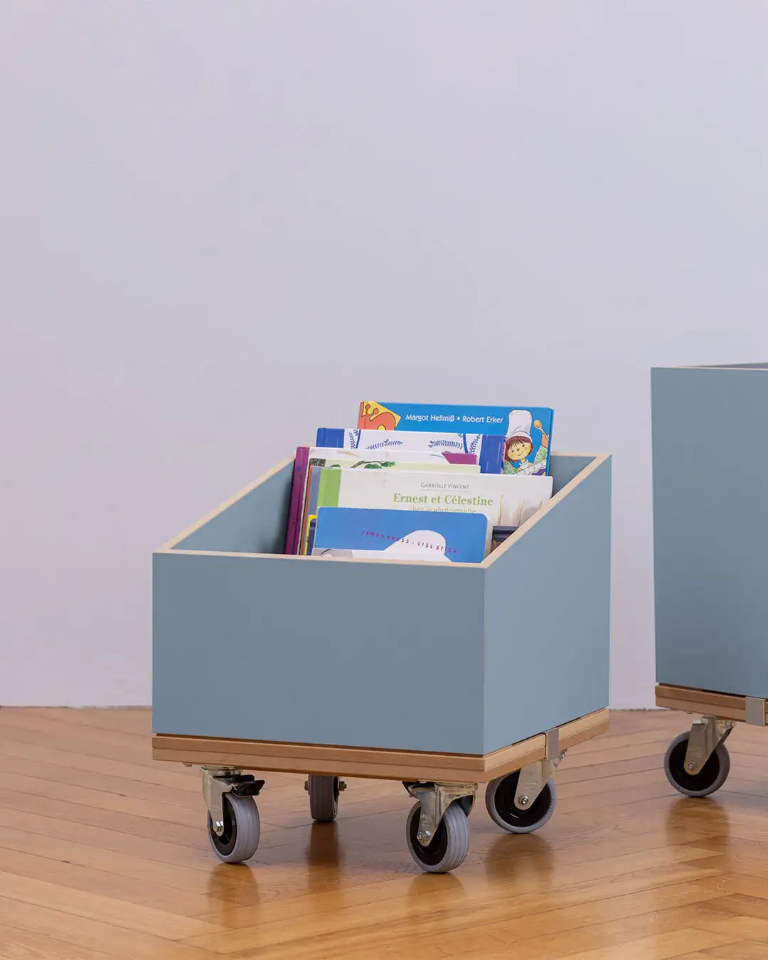 Kinderzimmer, Kinder, Interaktiv, Spielzeugkiste, Rollen, Rollplatte, Denimblau, 4x5, 5