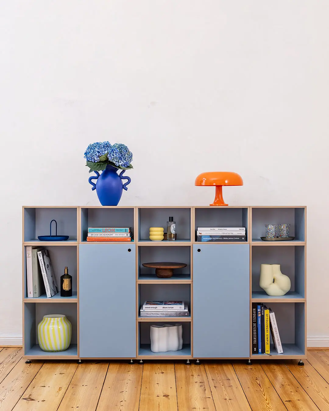 Wohnzimmer, Sideboards, Blaues Wohnzimmer Sideboard, Denimblau, Hochkanttür, 4x5, 5