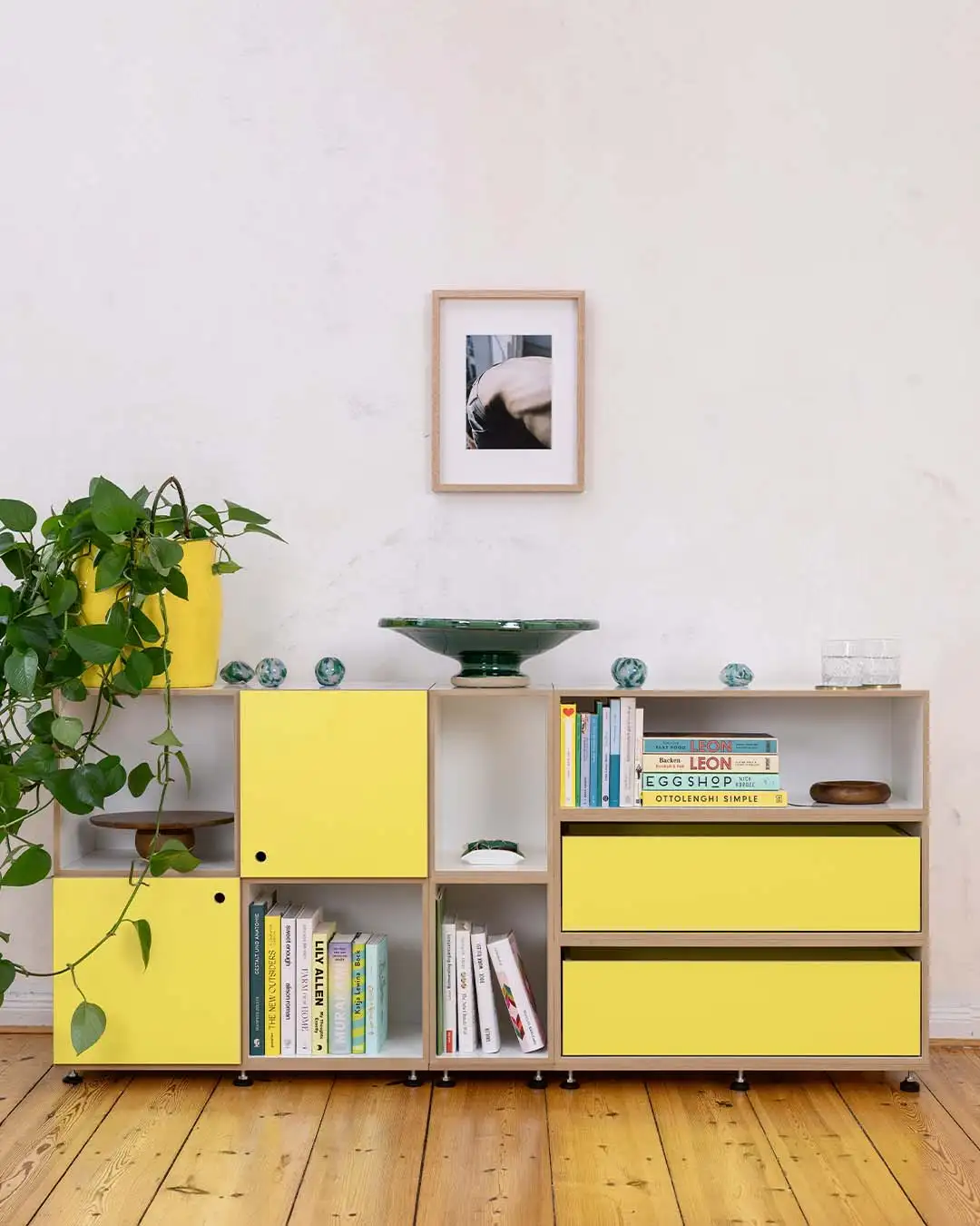 Schlafzimmer, Wohnzimmer, Flur, Sideboard, Highboard, Kommode, Zitrusgelb, Gelb, Schubladen, 4x5, 4