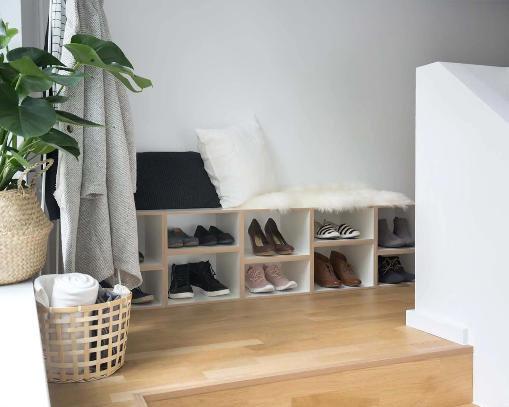 Schuhschrank-Bank Flurregale, Schuhschrank, Bank, horizontal