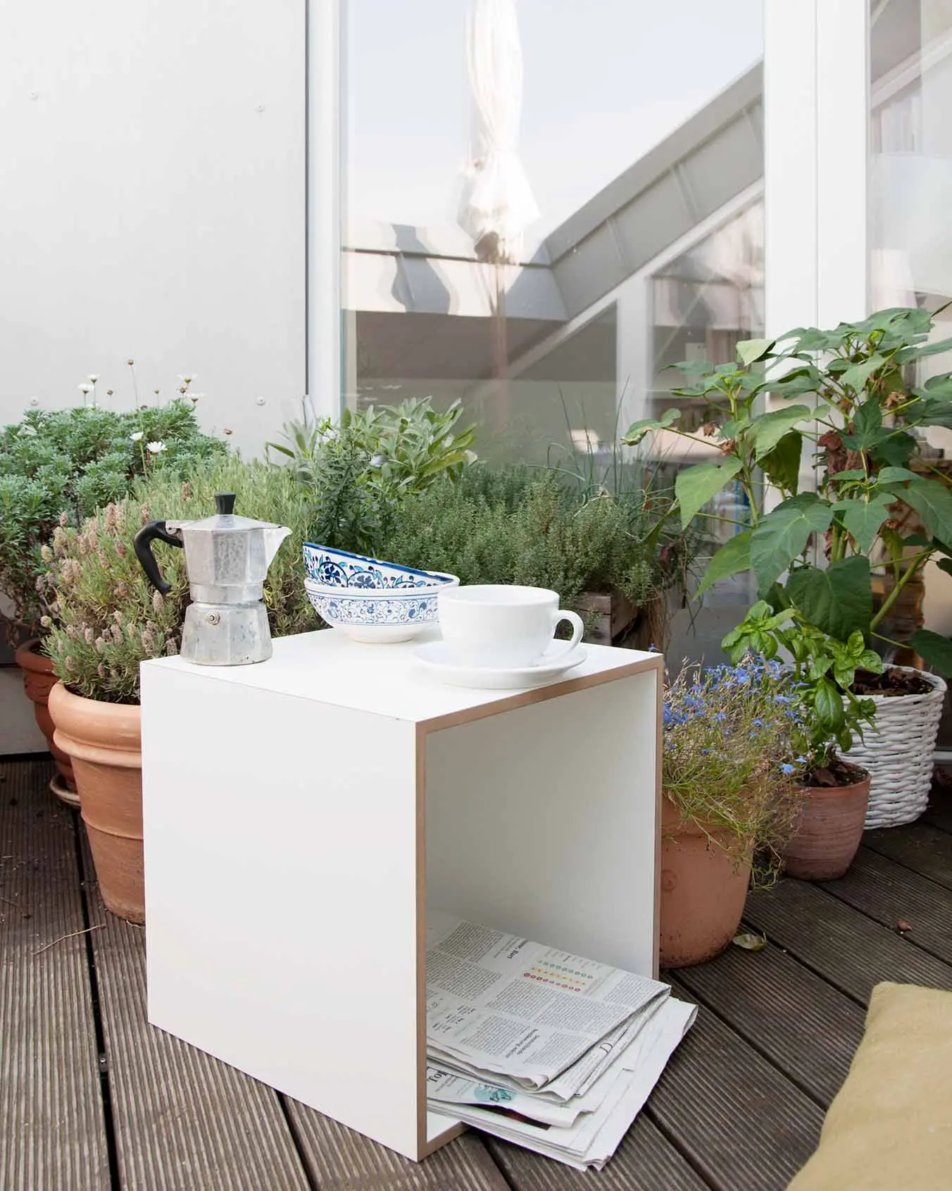 Terrassen-Würfel Terrase, Würfelregal, Cube