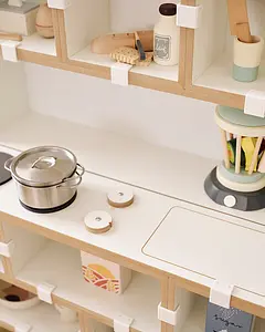 Kinderregale, 3-in-1-Kiezladen, Detail, Küche