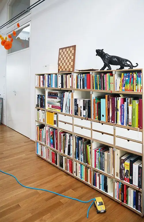 Kundenbilder, Bücherregale, Blog, F2 Modul, Schubladenset 2-Teilig, Langes Bücherregal 