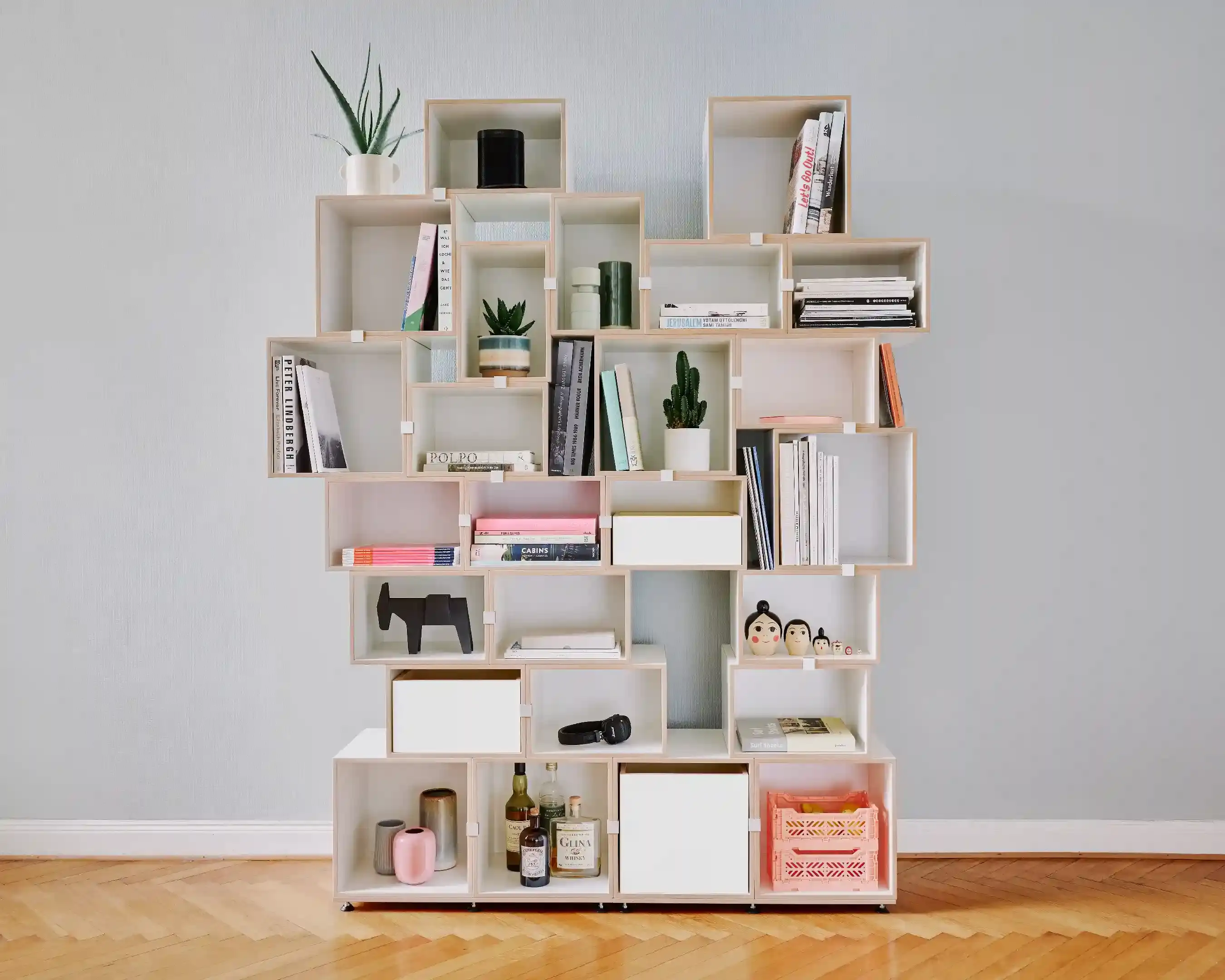 Bücherregal mit Einschüben Bücherregale, Wohnzimmerregale, Bücherregal mit Einschüben, Retusche, 1:1 Einschub, 1:2 Einschub, 2:3 Einschub, 5x4, 20