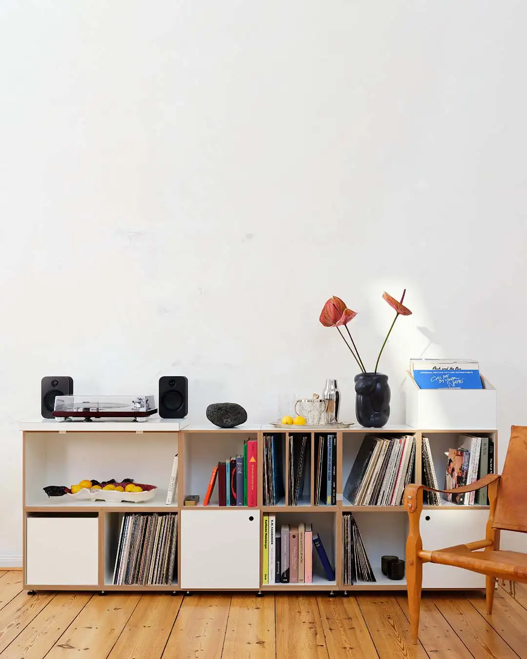 Schallplattenregale, Sideboards, Retusche, Breites LP-Sideboard, LP-Box, Abdeckplatte, 1:1 Modul mit Tür, 2:1 Modul, F3 Modul, Einschub, 4x5, 4