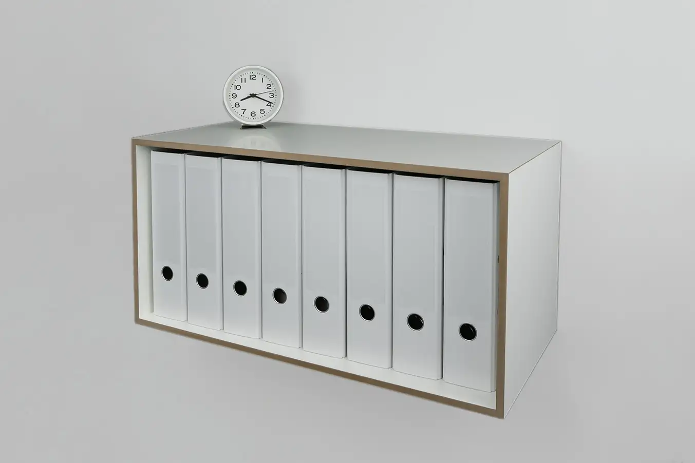2:1 Modul Regalsystem, 2:1 Modul, grauer Hintergrund, Ordner