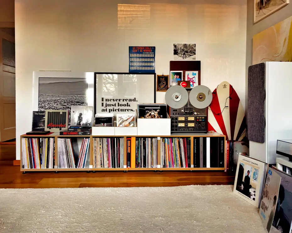Schallplattenregal mit Single- und LP-Box Kundenbilder