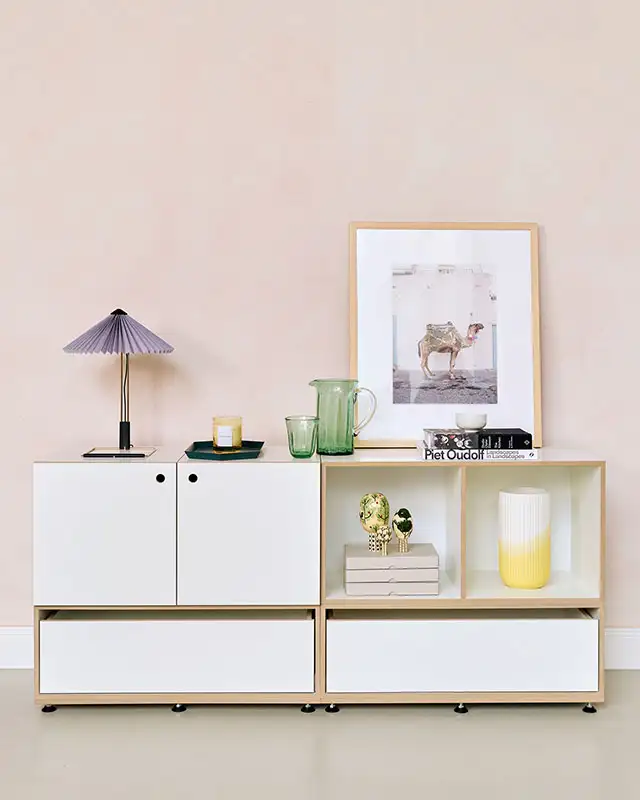 Product Tile, Sideboard mit Schubladen, 2:3 Modul, doppelte Breite