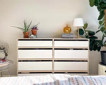 Doppel-Kommode Koop, Mary, Kommoden, Doppel-Kommode, 2:3 Modul, Doppelte Breite mit Schubladen, Schlafzimmer, Kaschmirgrau, 5x4, 4