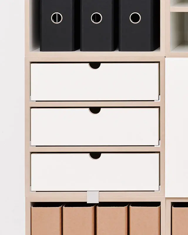 Schubladenset 3-teilig Product Page, Rollcontainer für Akten, F3 Modul, Schubladenset 3-teilig