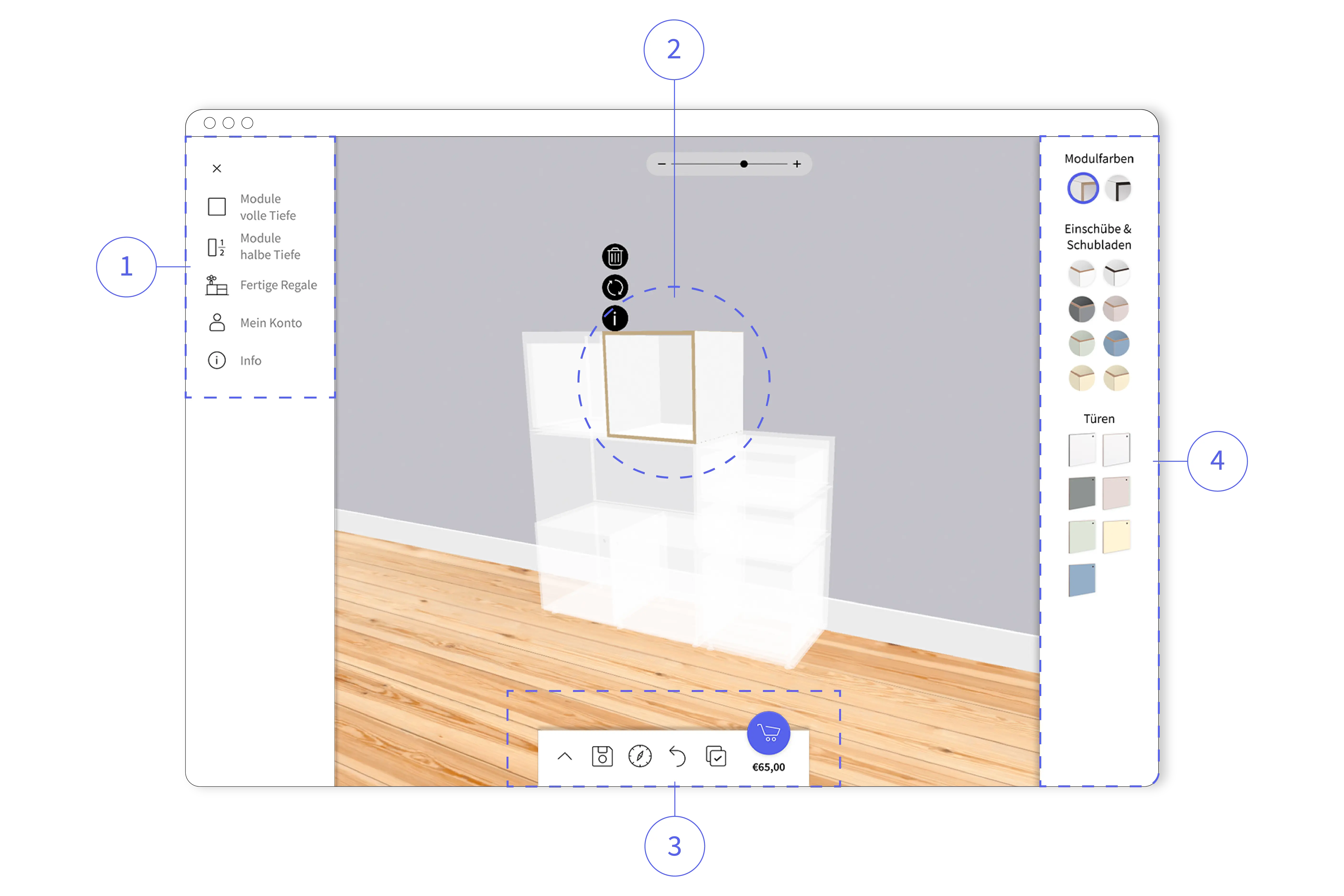 Konfigiurator, Konfigurator-Optionen erklärt, Webseite
