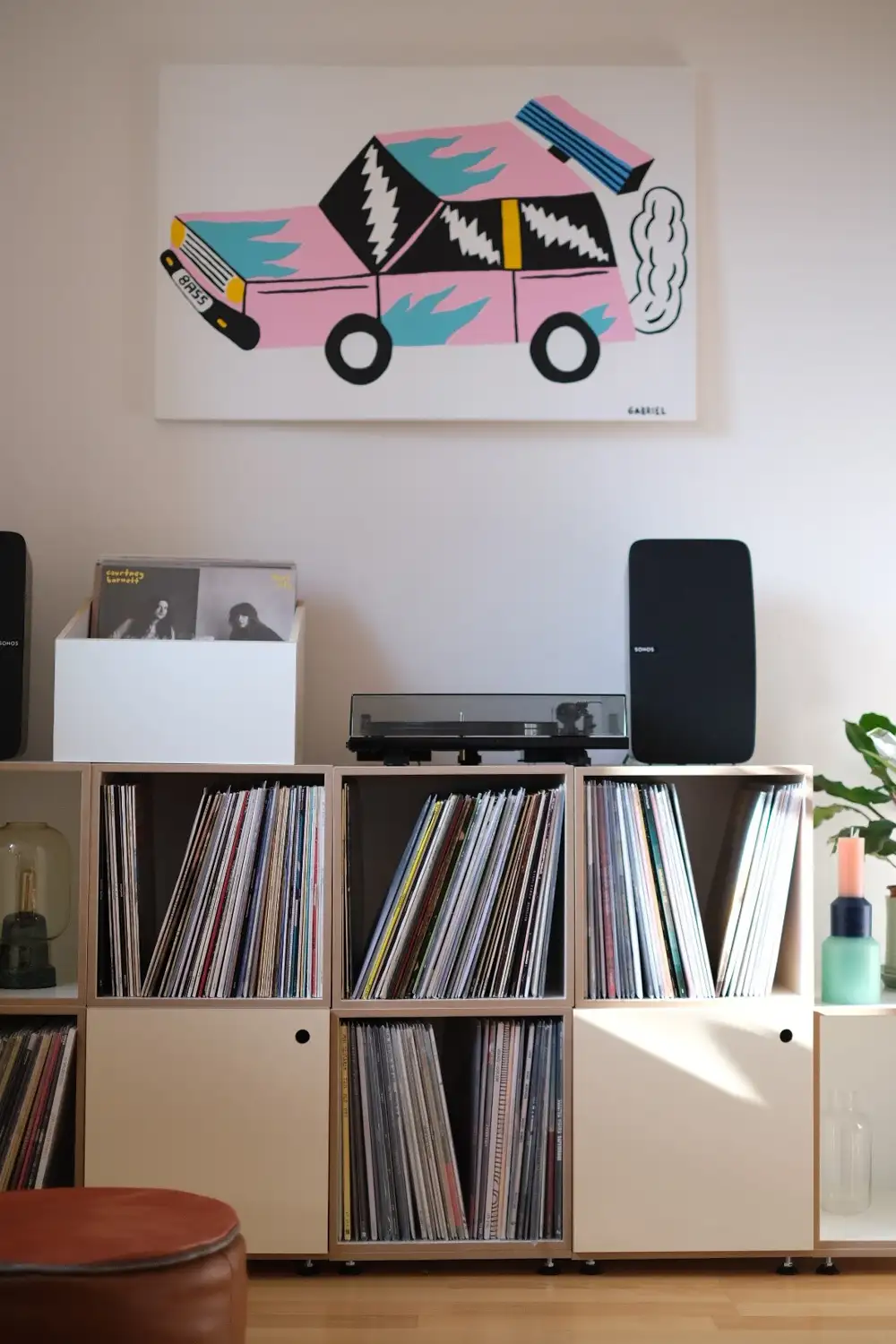 Kundenbilder, Schallplattenregale, LP-Box, Plakat