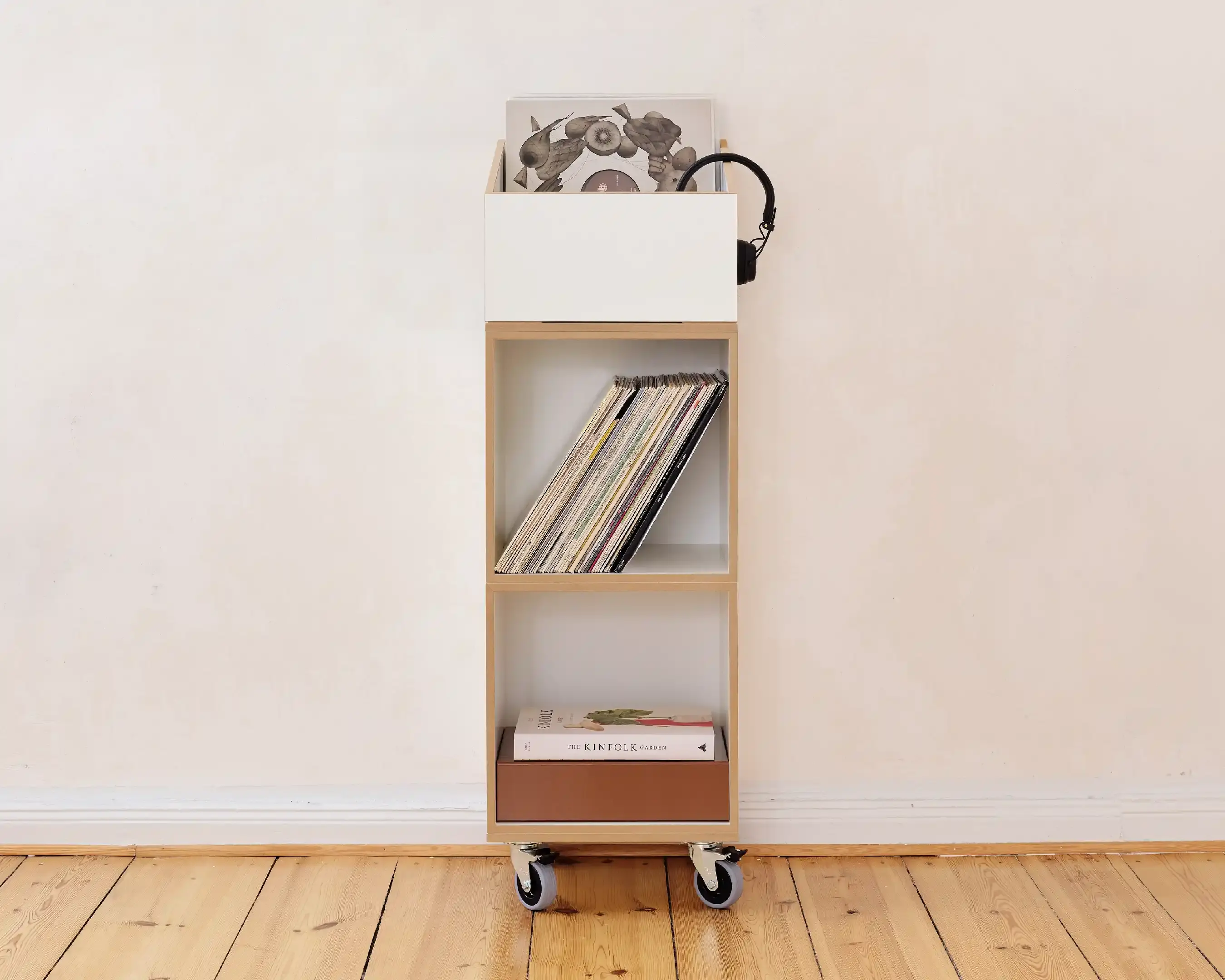 Kleiner LP-Rollcontainer Kleiner-LP-Rollcontainer, LP-Box, LP-Box-Sockel, 1:1 Rollplatte, 40