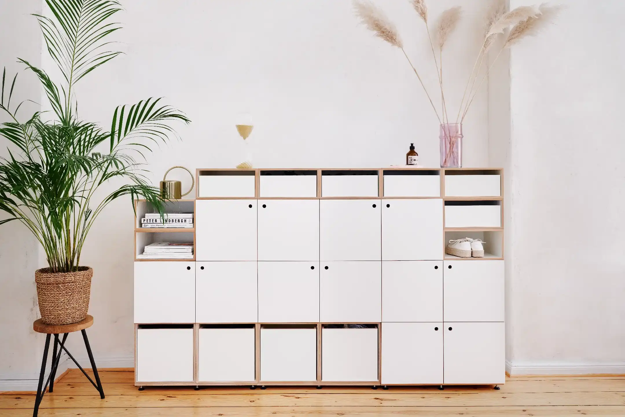 Highboard mit Türen Schlafzimmerregale, Flur, Büro, 1:1 Einschub, 1:2 Einschub, Tür, Weiß, Retusche, 3x2, 50