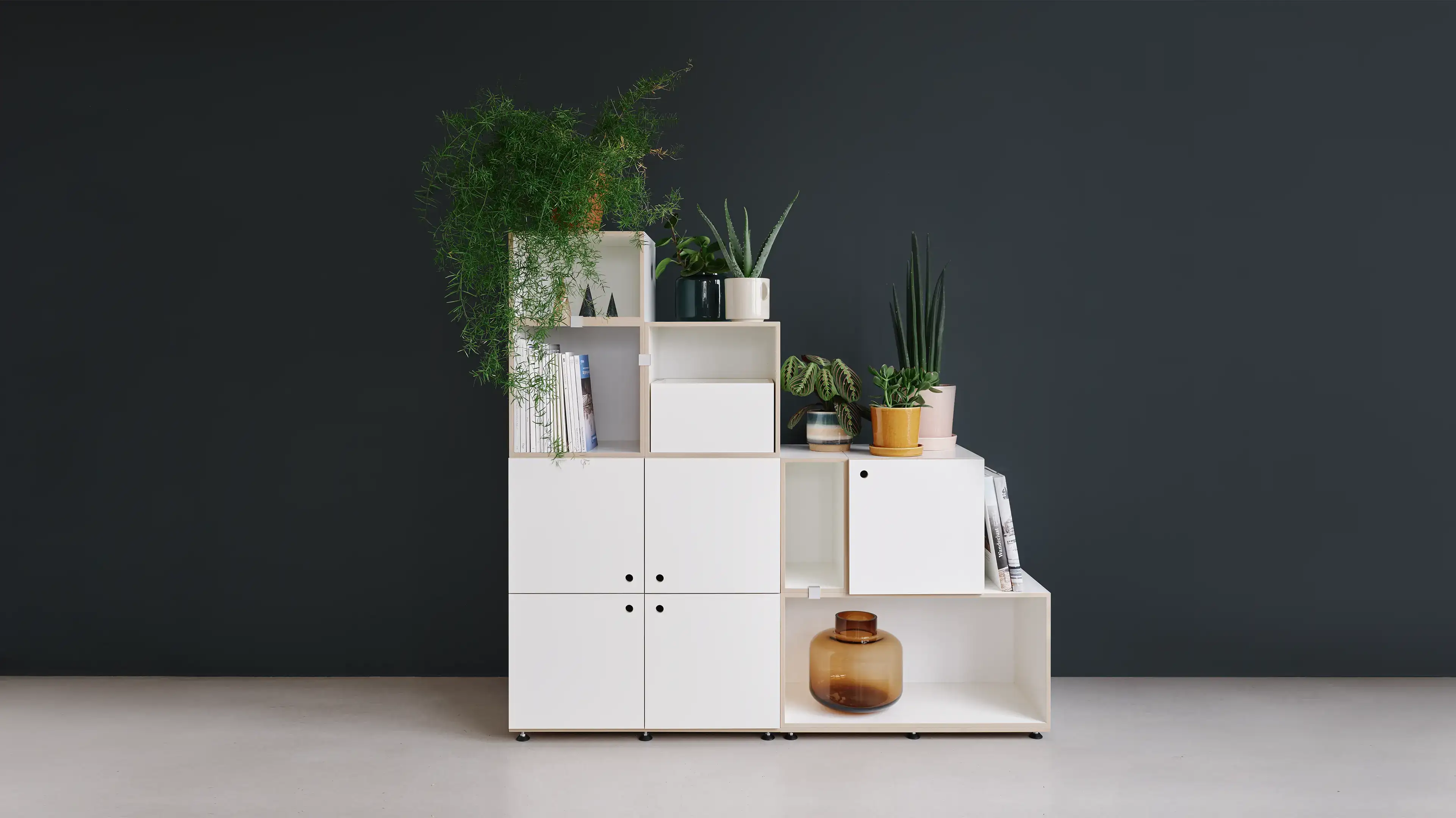 stocubo Raumteiler Raumteiler, Dachschräge, Stufenregal, Header, Raumteiler, 70