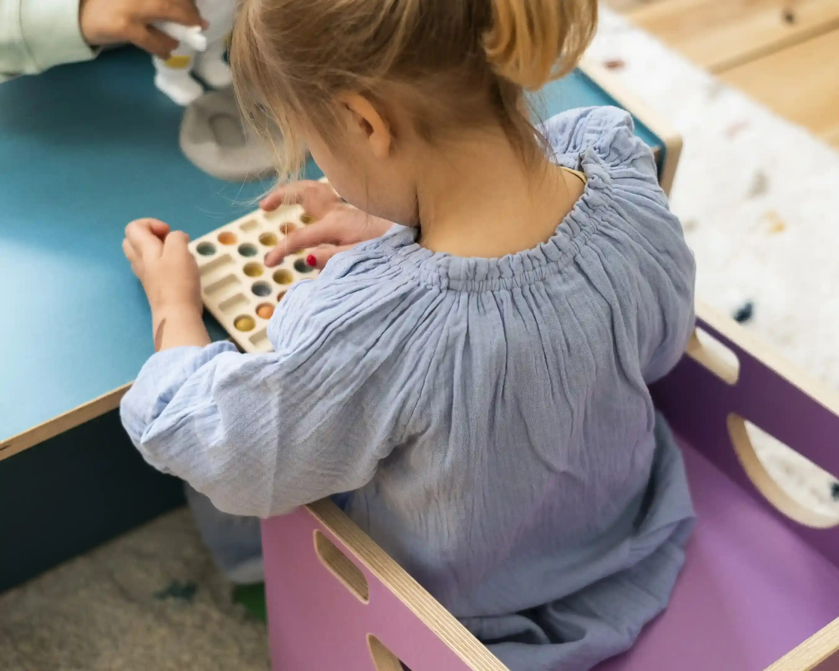 Wendehocker und Wendebank Kinderzimmer, Kindermöbel, 3-in-1-Wendehocker, 3-in-1-Wendebank, Oceangrün, Flieder, 5x4, 20