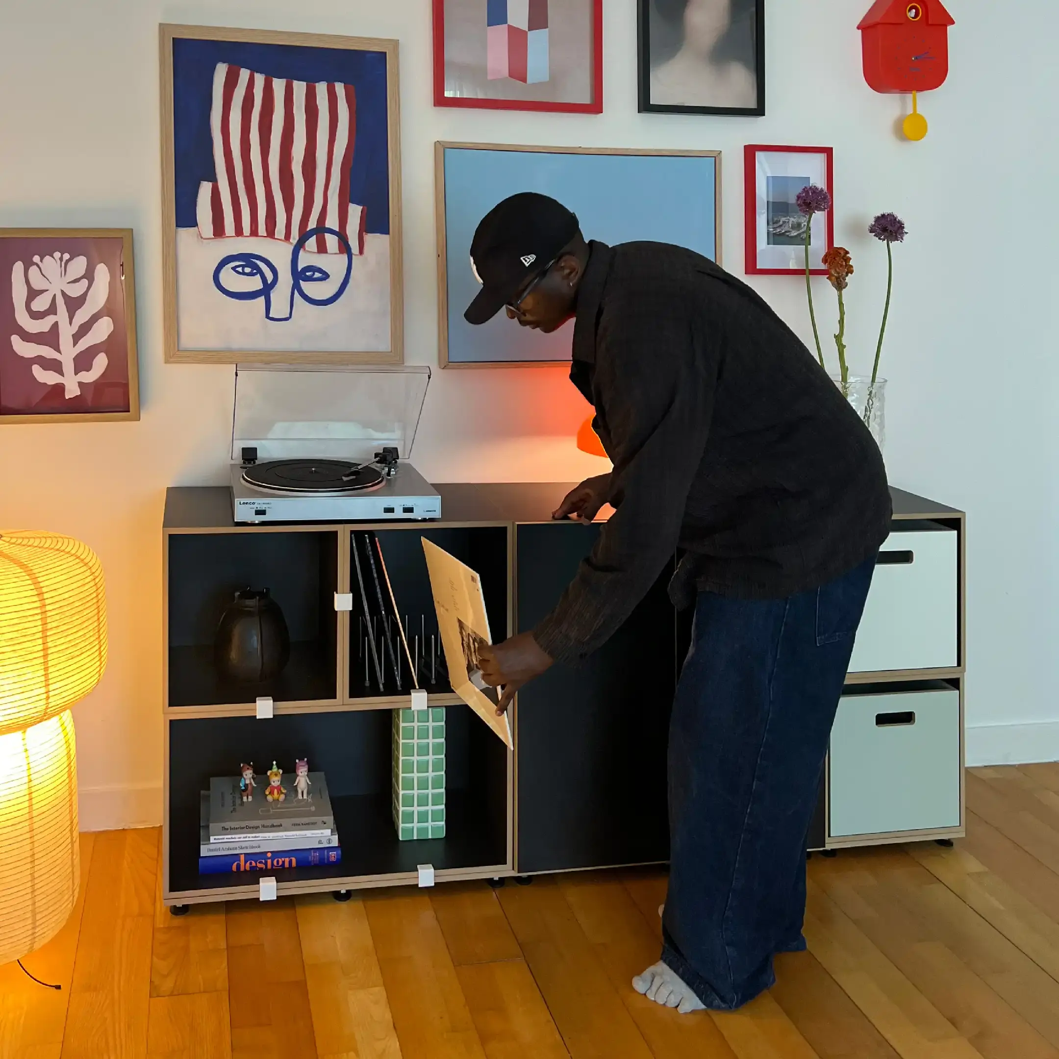 Schwarzes Sideboard Sideboards, Wohnzimmerregale, Wohnzimmer, Koop, stocubo x Rodney, Rodneyhome, 1x1, 50